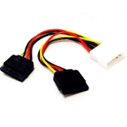 Imagen de PAQ. C/5 - DTC - B-ROBOTIX - CABLE CORRIENTE INTERNO SATA DOBLE