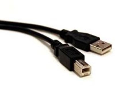 Imagen de PAQ. C/5 - DTC - B-ROBOTIX - CABLE USB V2.0 A-B NEGRO 3.00 MTS.