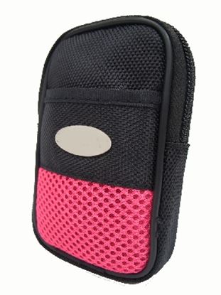 Imagen de PAQ. C/2 - DTC - GENÉRICO - FUNDA CÁMARA DIGITAL TELA NEGRO/ROSA