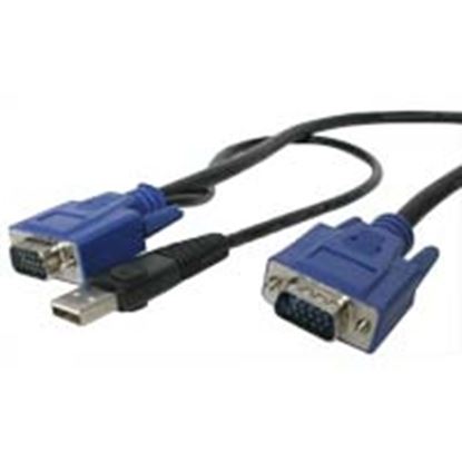 Imagen de STARTECH - CABLE KVM 1.8M ULTRA DELGADO 2EN1 VGA USB HD15 MACHO A MACHO .