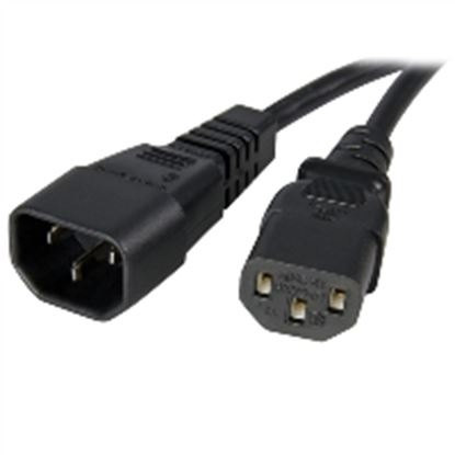 Imagen de PAQ. C/2 - STARTECH - CABLE EXTENSION ALIMENTACION 91CM C14 A C13 14AWG CORRIENTE PC