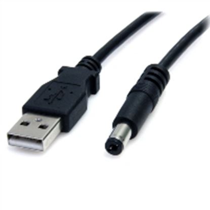 Imagen de PAQ. C/2 - STARTECH - CABLE 2M ADAPTADOR USB A MACHO A CONECTOR COAXIAL BARREL M 5V .
