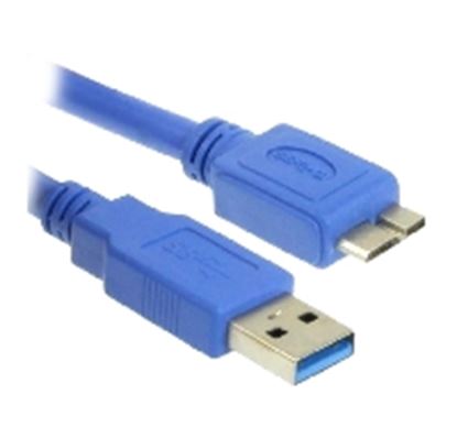 Imagen de PAQ. C/2 - DTC - B-ROBOTIX - CABLE USB V3.0 TIPO "A" - MICRO "B", MACHO, AZUL, 1.8 M