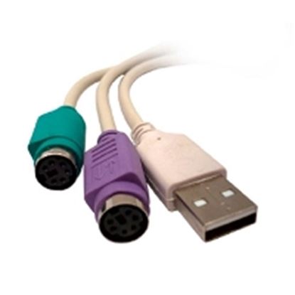 Imagen de PAQ. C/2 - DTC - B-ROBOTIX - CONVERTIDOR USB A PS2 (2 PUERTOS) ACTIVO