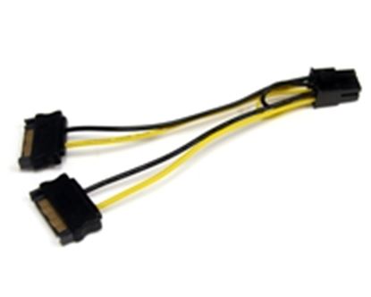 Imagen de PAQ. C/2 - STARTECH - CABLE ADAPTADOR 15CM DE PODER SATA A CONECTOR 6 PINES CORRIENT.