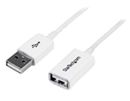 Imagen de PAQ. C/2 - STARTECH - CABLE 1M EXTENSION ALARGADOR USB 2.0 MACHO A HEMBRA BLANCO .