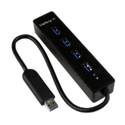 Imagen de STARTECH - CONCENTRADOR HUB USB 3.0 4 PUERTOS PORTATIL NEGRO