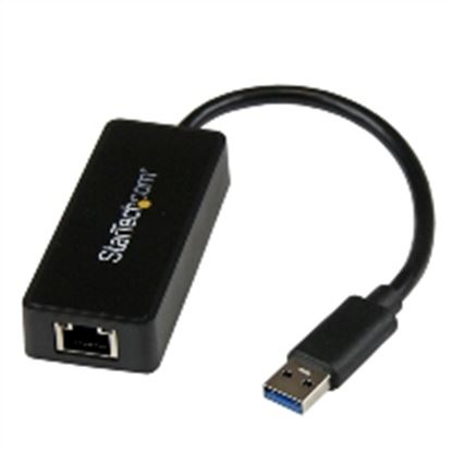 Imagen de STARTECH - TARJETA ETHERNET 1 PUERTO RJ45 EXTERNA USB 3.0 CON USB NEGRO