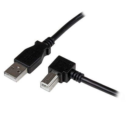 Imagen de PAQ. C/2 - STARTECH - CABLE USB 2M IMPRESORA USB A USB B ACODADO ANGULO DERECHO .