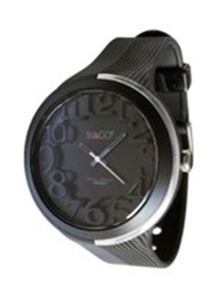 Imagen de SVAGO - RELOJ PILATUS ANÁLOGO UNISEX, RESISTENCIA 100 M / 10 ATM, COLOR NEGRO CON BISEL NEGRO/PLATA