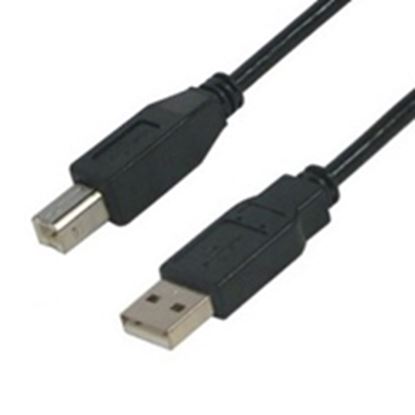 Imagen de PAQ. C/3 - DTC - B-ROBOTIX - CABLE USB V2.0 A-B NEGRO 4.50 MTS.
