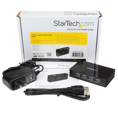 Imagen de STARTECH - HUB CONCENTRADOR USB 2.0 COMPACTO DE 7 PUERTOS USB HI SPEED