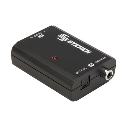 Imagen de STEREN - CONVERTIDOR DE AUDIO DIGITAL (ÓPTICO DIGITAL Y/O COAXIAL DIGITAL) A ANALÓGICO (RCA)
