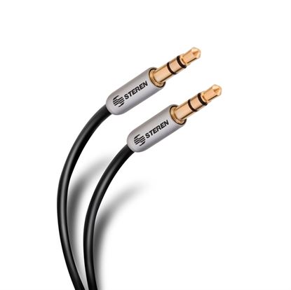 Imagen de PAQ. C/2 - STEREN - CABLE DE AUDIO 3,5 A 3,5 MM ESTÉREO DE 90CM, ULTRA DELGADO 