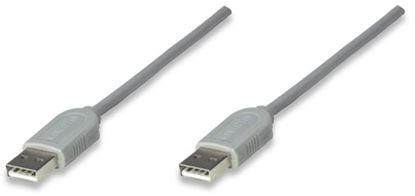 Imagen de PAQ. C/5 - MANHATTAN - CABLE USB A-A 1.8M, GRIS                                              