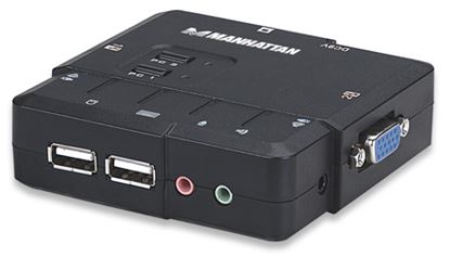 Imagen de MANHATTAN - MUX KVM DESKTOP USB 2:1 CON CABLES+AUDIO                              