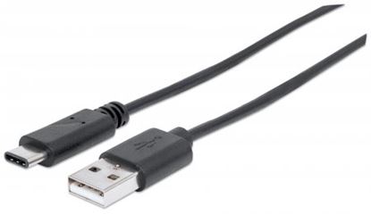 Imagen de PAQ. C/3 - MANHATTAN - CABLE USB TIPO-C, CM-AM 1.0M NEGRO