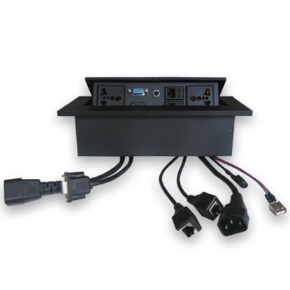 Imagen de DTC - GENÉRICO - CAJA PARA MESA SVGA+HDMI+USB+3.5+RJ45+ 2 PUERTOS NEGRO