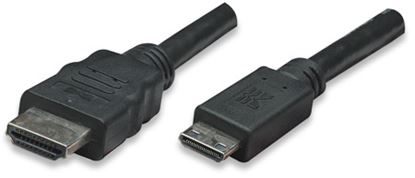 Imagen de PAQ. C/2 - MANHATTAN - CABLE VIDEO HDMI MINI -HDMI 1.8M BOLSA                                