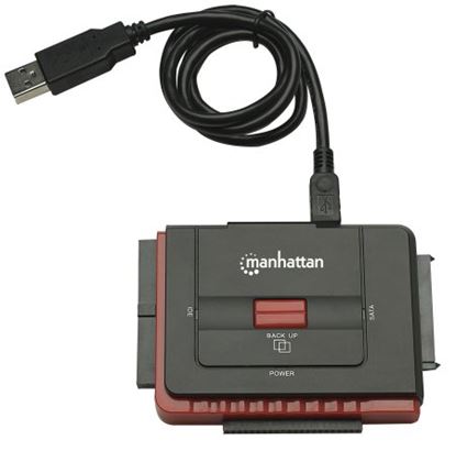 Imagen de MANHATTAN - CONVERTIDOR USB 2.0 A HDD IDE40/SATA OTB                              