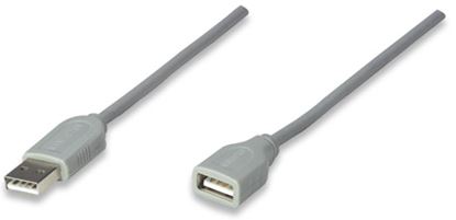 Imagen de PAQ. C/3 - MANHATTAN - CABLE USB EXTENSION 4.5M, GRIS                                        