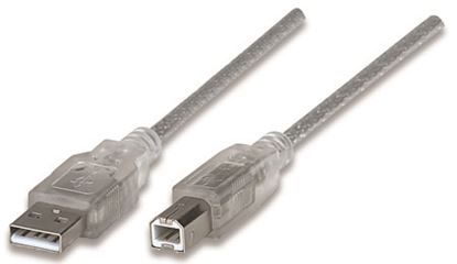 Imagen de PAQ. C/3 - MANHATTAN - CABLE USB V2.0 A-B  4.5M, PLATA                                       