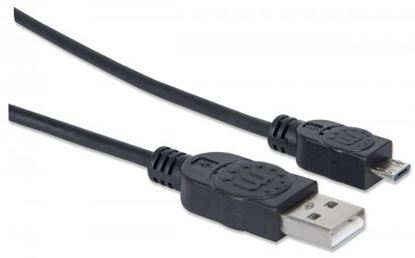 Imagen de PAQ. C/5 - MANHATTAN - CABLE USB V2.0 A-MICRO B 1.0M NEGRO