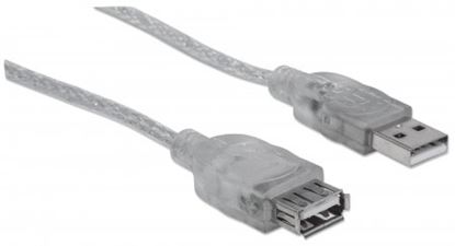 Imagen de PAQ. C/2 - MANHATTAN - CABLE USB V2.0 EXT. 4.5M PLATA                                        