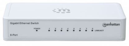 Imagen de INTELLINET - SWITCH GB  8 PTOS ETHERNET PLASTICO BLANCO