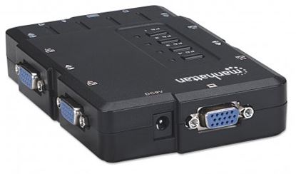 Imagen de MANHATTAN - MUX KVM DESKTOP USB 4:1 CON CABLES+AUDIO                              