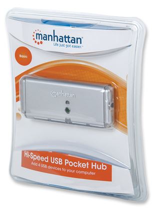 Imagen de PAQ. C/2 - MANHATTAN - HUB USB V2.0  4 PTOS MINI SIN FUENTE                                  