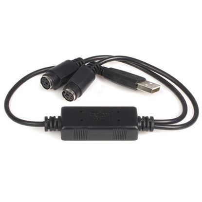 Imagen de STARTECH - CABLE ADAPTADOR 0.4M USB A PS2 PARA RATON MOUSE Y TECLADO .