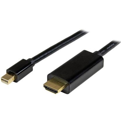 Imagen de STARTECH - CABLE CONVERTIDOR ULTRAHD 4K MINI DISPLAYPORT A HDMI 2M NEGRO.