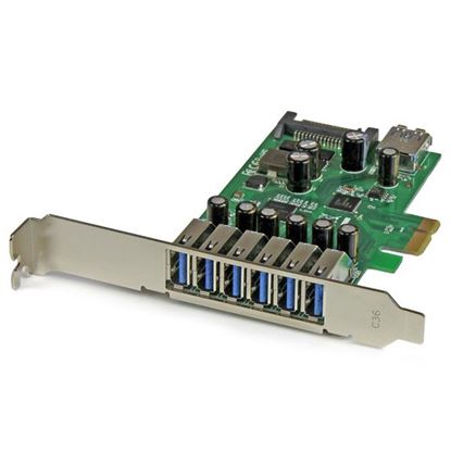 Imagen de STARTECH - TARJETA PCI EXPRESS 7 PUERTOS USB 3.0 PERFIL BAJO O COMPLETO