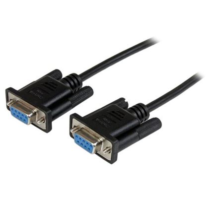 Imagen de PAQ. C/2 - STARTECH - CABLE 2M NULO MODEM SERIAL RS232 DB9 HEMBRA A HEMBRA NEGRO