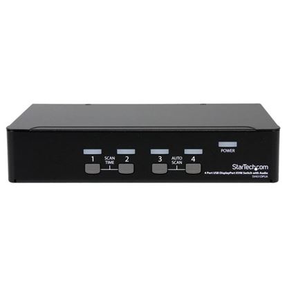 Imagen de STARTECH - SWITCH CONMUTADOR KVM 4X DISPLAYPORT DP AUDIO HUB USB