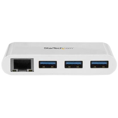 Imagen de STARTECH - CONCENTRADOR USB 3.0 3 PUERTOS USB-C A USBA Y RED BLANCO