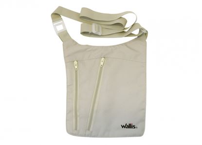 Imagen de WALLIS - CARTERA DE SEGURIDAD PARA COLGAR CRUZADO, 18X21 CM, COLOR BEIGE