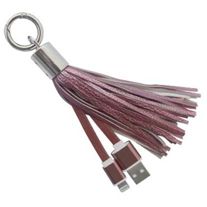 Imagen de PAQ. C/5 - DTC - B-ROBOTIX - CABLE USB V2.0 A LIGHTNING LLAVERO PARA BOLSO ROSA