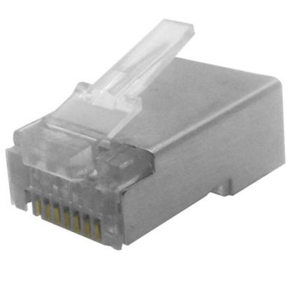 Imagen de DTC - B-ROBOTIX - PLUG RJ45 CAT5E 8 POSICIONES, BLINDADO, CAJA CON 100 PIEZAS