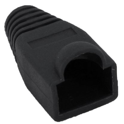 Imagen de DTC - B-ROBOTIX - PROTECTOR DE PLUG BOTA PARA RJ45 COLOR NEGRO PAQUETE CON 100 PIEZAS