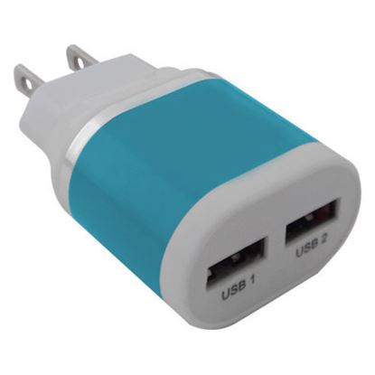 Imagen de PAQ. C/5 - DTC - B-ROBOTIX - CARGADOR USB PARA PARED CON 2 PUERTOS AZUL