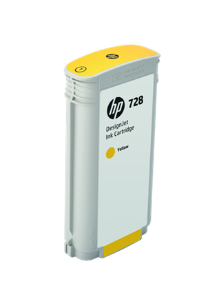 Imagen de HEWLETT PACKARD - HP 728 AMARILLO 130ML TINTA AMPLIO FORMATO F9J65A