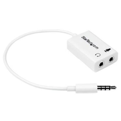 Imagen de PAQ. C/10 - STARTECH - CABLE ADAPTADOR DIVISOR DIADEMA MACHO A HEMBRA BLANCO .