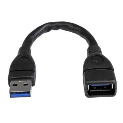 Imagen de PAQ. C/2 - STARTECH - CABLE DE 15CM EXTENSOR USB 3.0 USB SUPERSPEED NEGRO