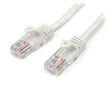 Imagen de PAQ. C/2 - STARTECH - CABLE 3M BLANCO RED 100MBPS CAT5E ETHERNET RJ45 SNAGLESS