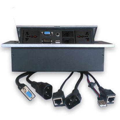 Imagen de DTC - GENÉRICO - CAJA PARA MESA SVGA+HDMI+USB+3.5+RJ45+ 2 PUERTOS PLATA