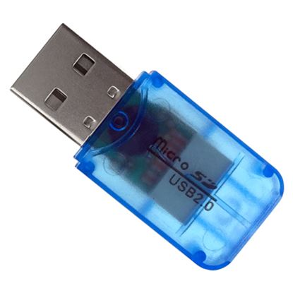 Imagen de PAQ. C/5 - DTC - B-ROBOTIX - LECTOR USB V2.0, MICRO SD AZUL