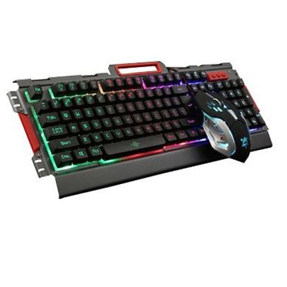 Imagen de DTC - B-ROBOTIX - TECLADO USB ILUMINADO COMBO HUMO K33