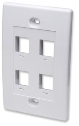 Imagen de PAQ. C/10 - INTELLINET - TAPA (FACEPLATE) 4 PERFORACION BLANCO                                 